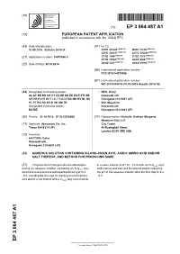Aqueous Solution Containing N-Long-Chain Acyl Acidic Amino Acid And/Or Salt Thereof, and Method for Producing Same