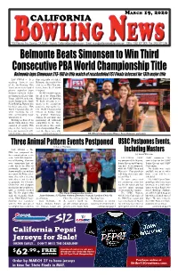 Belmonte Beats Simonsen to Win Third Consecutive PBA World