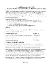 Brad Sherman on the 405 I-405 Sepulveda Pass Improvements Project – Efforts to Secure Funding