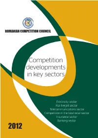 Competition Developments in Key Sectors