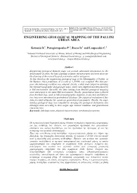 Engineering Geological Mapping of the Pallini Urban Area
