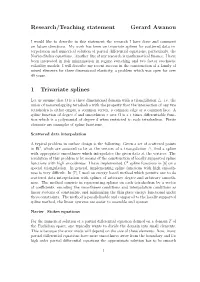 Research/Teaching Statement Gerard Awanou 1 Trivariate Splines