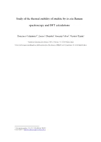 Study of the Thermal Stability of Studtite by in Situ Raman Spectroscopy And