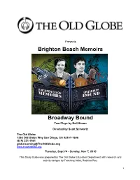 Brighton Beach Memoirs Broadway Bound