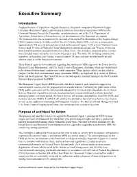 Draft Environmental Impact Statement for the Rosemont Copper Project V Executive Summary