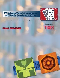 FINAL PROGRAM Welcome To
