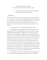 From Lexical to Functional Categories: New Foundations for the Study of Language Development