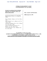 IN RE POLAR BEAR ENDANGERED SPECIES ACT LISTING and § 4(D) RULE LITIGATION Misc