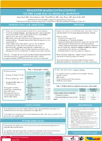 Progestin-Based Contraceptive on the Same