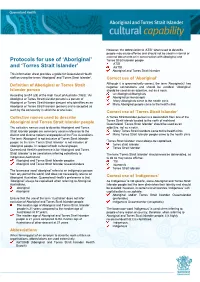 Protocols for the Use of 'Aboriginal' and 'Torres Strait Islander'