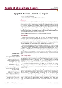 Spigelian Hernia: a Rare Case Report