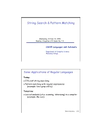 String Search & Pattern Matching