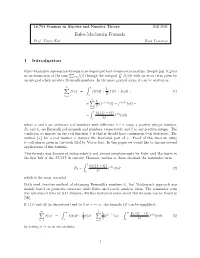 Euler-Maclaurin Formula 1 Introduction