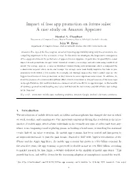 Impact of Free App Promotion on Future Sales: a Case Study on Amazon Appstore