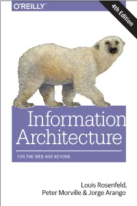 Information Architecture: for the Web and Beyond