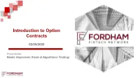 Introduction to Option Contracts