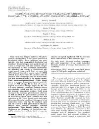 Correspondence Between Cold Tolerance and Temperate