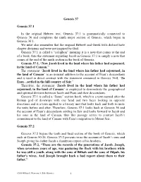 Genesis 37 Genesis 37:1 in the Original Hebrew Text, Genesis 37:1 Is Grammatically Connected to Genesis 36 and Completes The