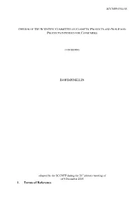 Opinion of the Sccnfp on Isopimpinellin