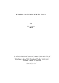 REWARD-BASED CROWDFUNDING for CREATIVE PROJECTS by Aiste Juozaponyte 1548985 GRADUATION ASSIGNMENT SUBMITTED in PARTIAL FULFILLM