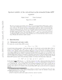 Spectral Stability of the Critical Front in the Extended Fisher-KPP Equation