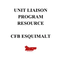 Unit Liaison Program Resource Cfb Esquimalt
