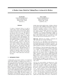 A Markov Game Model for Valuing Player Actions in Ice Hockey