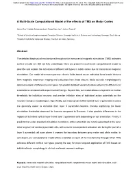 A Multi-Scale Computational Model of the Effects of TMS on Motor Cortex