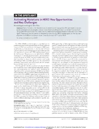 Activating Mutations in HER2: Neu Opportunities and Neu Challenges
