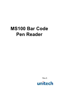 MS100 Bar Code Pen Reader Adventurejan General Advisory