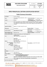 SGS RSPO PROGRAM Doc