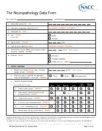 The Neuropathology Data Form