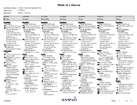 Week at a Glance Unit Number/Name: 91105001 - HUNTINGTON HOSPITAL Subsection: CAFETERIA Menu Date: 3/9/2020 - 3/15/2020