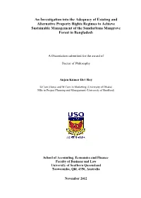 An Investigation Into the Adequacy of Existing and Alternative Property