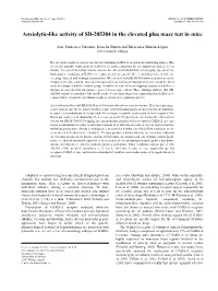 Anxiolytic-Like Activity of SB-205384 in the Elevated Plus Maze Test in Mice