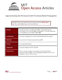 Approximating the Permanent with Fractional Belief Propagation