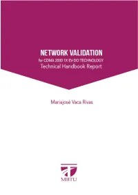 Network Validation for CDMA 2000 1X EV-DO Technology Technical Handbook Report