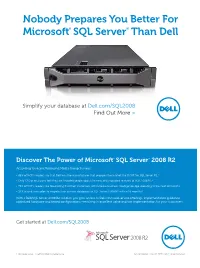 Nobody Prepares You Better for Microsoft SQL Server Than Dell