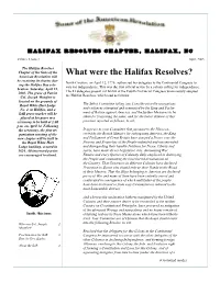 The Halifax Resolves