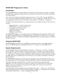 Winframe API SDK Programmer's Guide