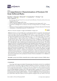A Comprehensive Characterization of Pyrolysis Oil from Softwood Barks