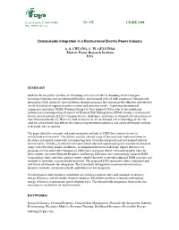 Demand-Side Integration in a Restructured Electric Power Industry