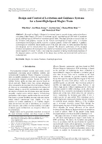 Design and Control of Levitation and Guidance Systems for a Semi-High-Speed Maglev Train