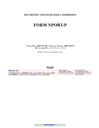 Ishares, Inc. Form NPORT-P Filed 2021-07-28