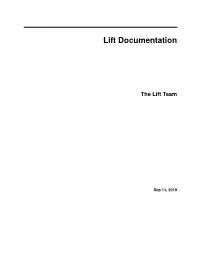 Lift Documentation