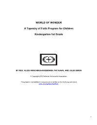 WORLD of WONDER a Tapestry of Faith Program for Children