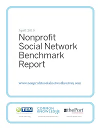 2010 Nonprofit Social Network Benchmark Report