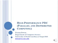High-Performance Pdc (Parallel and Distributed Computing)