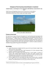 Hotspots of Farm Business Diversification in Scotland