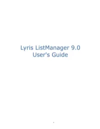 Microsoft SQL and Listmanager
